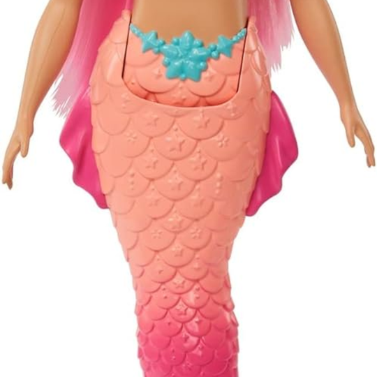 Dreamtopia Mermaid Doll with Curvy Body, Pink Hair & Tail & Tiara Accessory