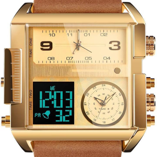 Multi-Time Zone 50M Waterproof Stopwatch