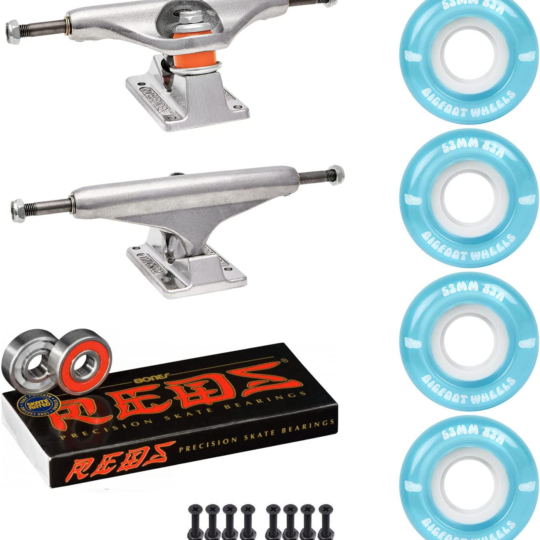 Independent Trucks Skateboard 83A Cruiser Wheels Package Bones Reds Bearings