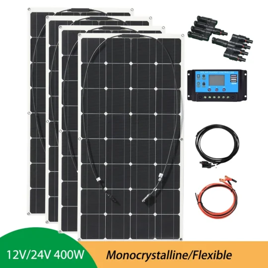 1PCS~ 6PCS 100W Flexible Solar Panel Kit