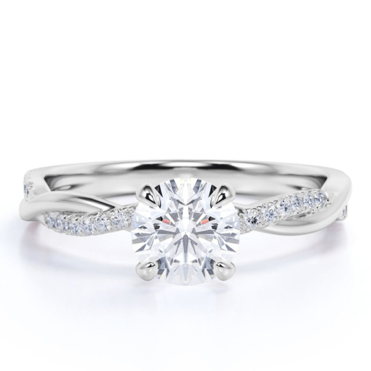 Diamond Infinity Multi-Stone Engagement Ring in 10K White Gold