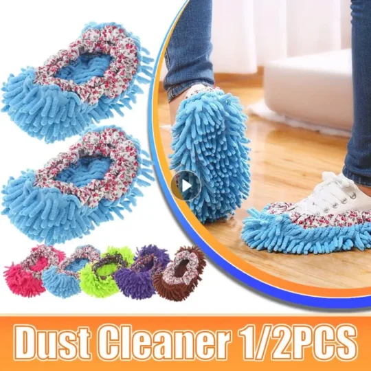 2/1PCS Microfiber Floor Dust Cleaning Slippers