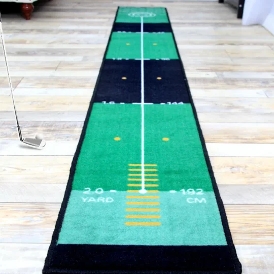 Golf Carpet Putting Mat Indoor Home Office Golf Practice Grass Mat Golf Training Thick Smooth Practice Putting Rug GreenTraining