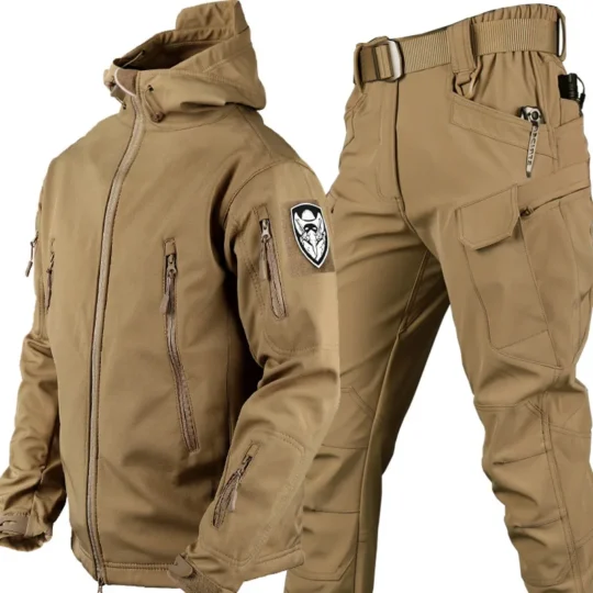 Men's Thick Soft Shell Winter Military Work Tracksuits