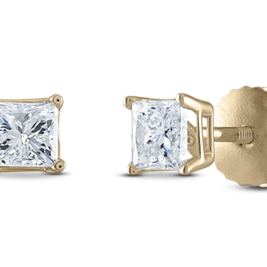 Diamond Solitaire Stud Earrings