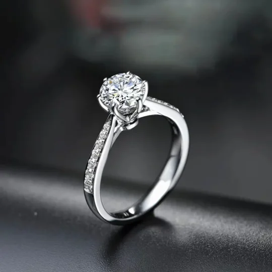 925 Sterling Silver Lab Grown Diamond Ring