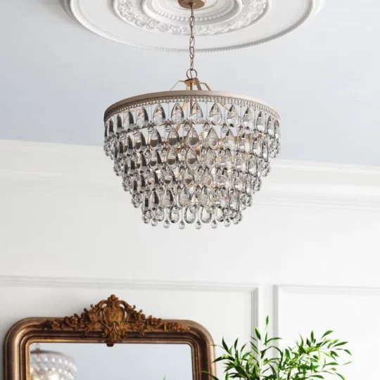 Light Dimmable Tiered Chandelier