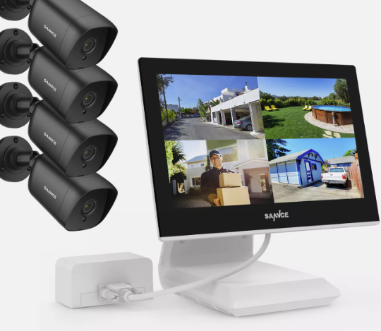 4CH 10.1" LCD Monitor 1080p DVR Outdoor 2MP CCTV Security Camera System