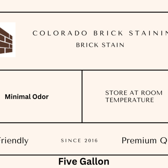 Five Gallons of Brick Stain